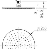 Valencia 250mm Brushed Nickel Shower Head