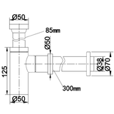 Valencia Brushed Nickel 32mm P Trap