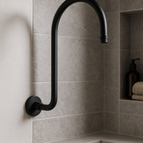 310 x 280 Black Round Wall Mounted Shower Arm