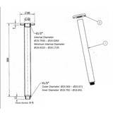 Valencia Brushed Nickel Ceiling Arm