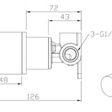 Valencia Brushed Nickel Progressive Wall Mixer