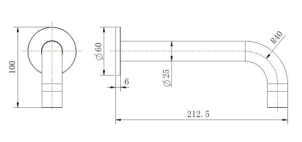 Onix Black Bath Spout