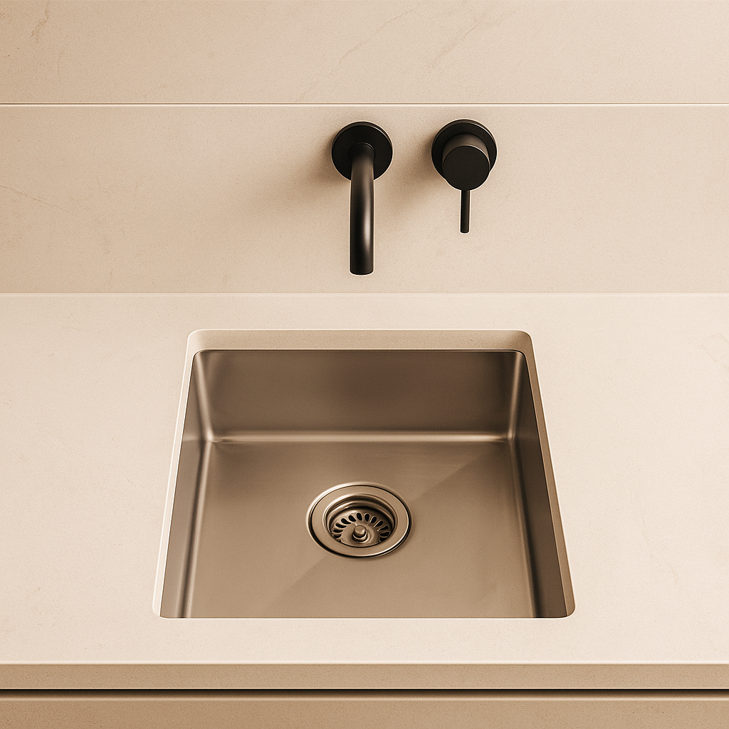 390mm Square Undermount Sink