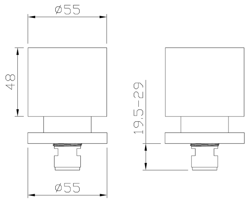 Onix Black Double Round Taps