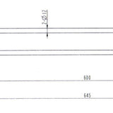 Black Double Towel Rail (Round)