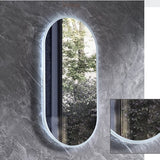 450mm Montego LED Mirror – Oval Wall Hung Bathroom Mirror with Backlit Light, Demister & Touchless Sensor