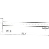 Black Rectangular Bath Spout