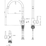 Black Round Kitchen Mixer
