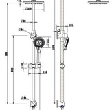 Black Round One Function Shower Unit