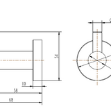 Black Round Robe Hook