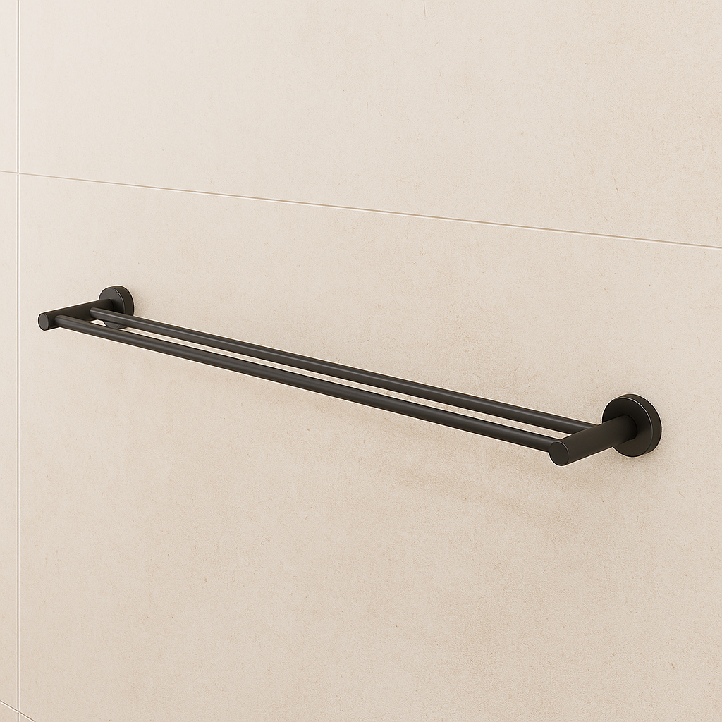 Cordoba Gunmetal Double Towel Rail 600mm