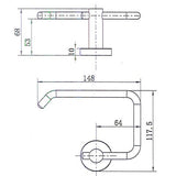 Black Round Toilet Paper Holder