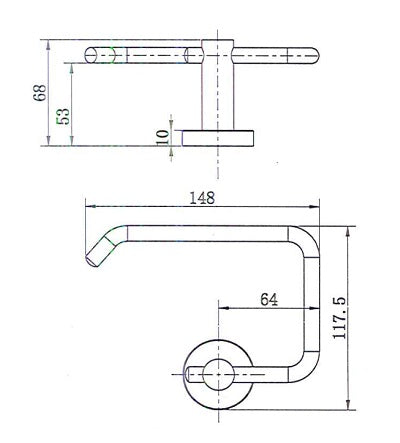 Black Round Toilet Paper Holder