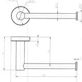 Black Round Toilet Paper Holder