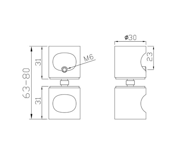 Black Shower Door Handle