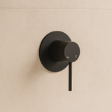 64mm Black Round Wall Mixer