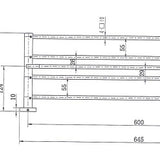 Black Square Bath Towel Shelf