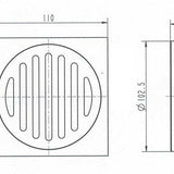Black Square Floor Grate