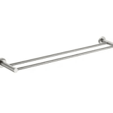 AB-5072 Antique Brass Double Towel Rail 750mm with dual rails, featuring a vintage antique brass finish, ideal for bathrooms and kitchens.