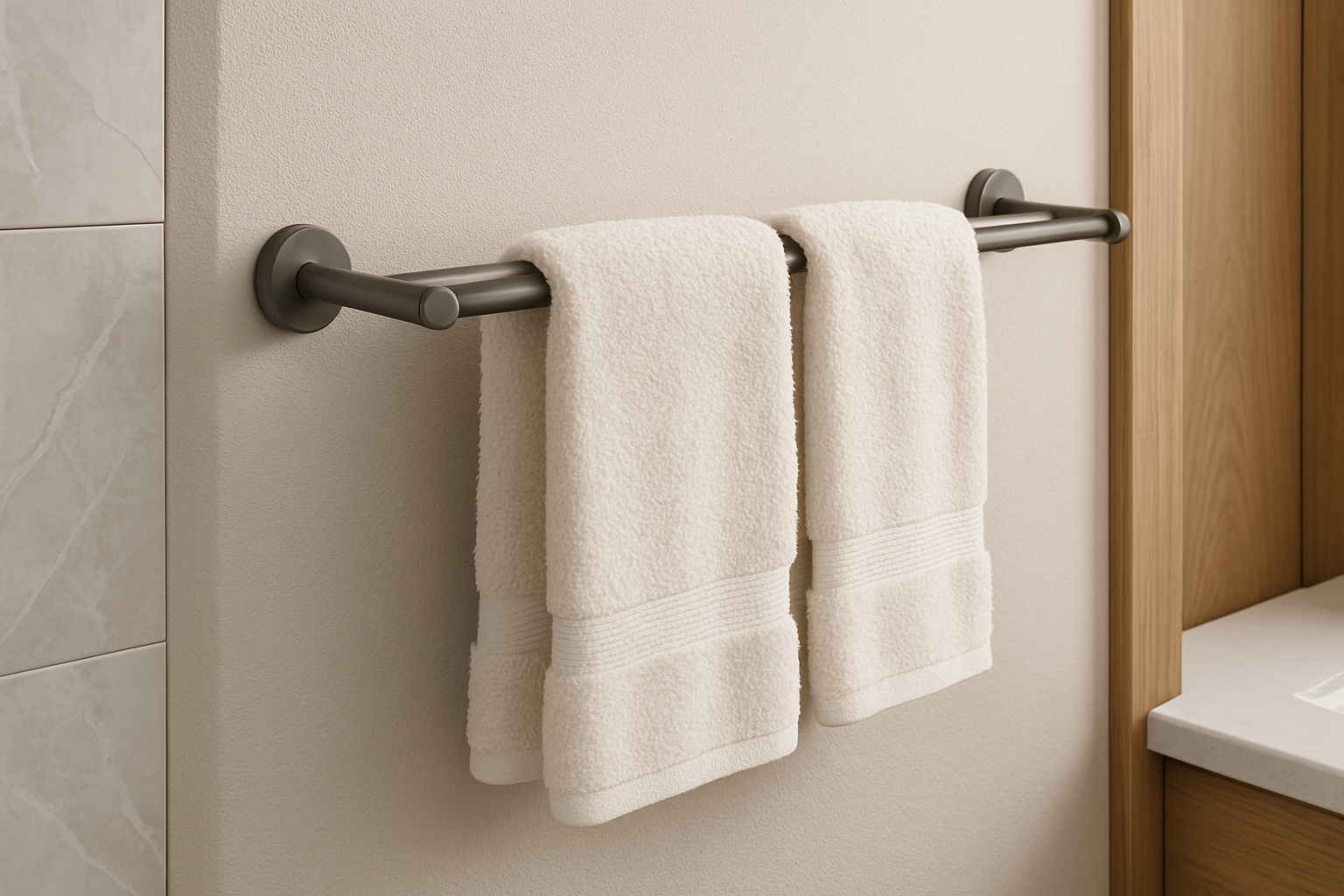 Cordoba Gunmetal Double Towel Rail 750mm