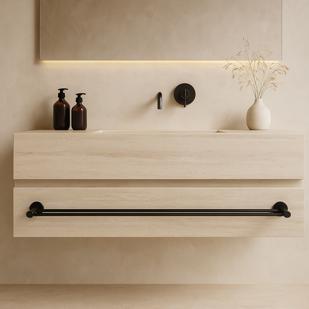 Cordoba Gunmetal Double Towel Rail 750mm