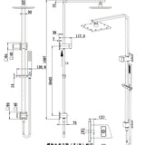 Black Square One Function Shower Unit
