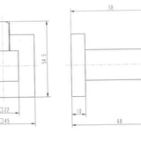 Black Square Robe Hook