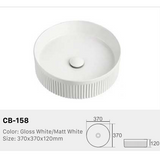 Fluted Round Above-Counter Basin Ribbed Ceramic Design