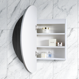 800mm LED Pearl Round Edge Shaving Cabinet – Natural Timber or Matt White Finish