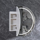 800mm LED Pearl Round Edge Shaving Cabinet – Natural Timber or Matt White Finish
