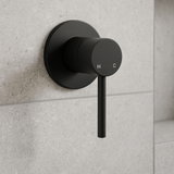 80mm Black Round Wall Mixer