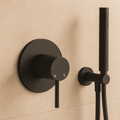 80mm Black Round Wall Mixer