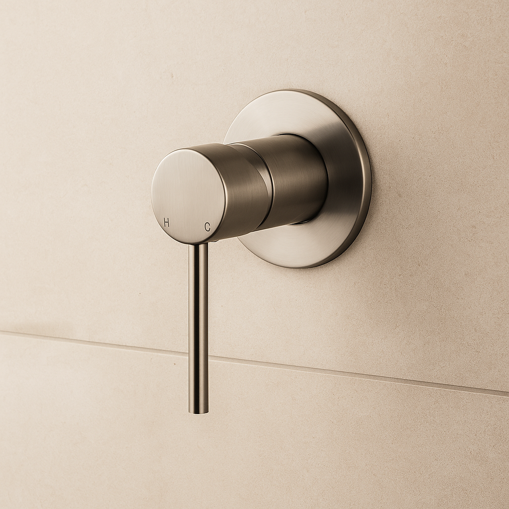 Valencia 80mm Brushed Nickel Wall Mixer