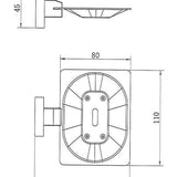 Black Square Soap Tray