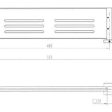 Black Square Stainless Steel Shelf