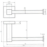 Black Square Toilet Paper Holder