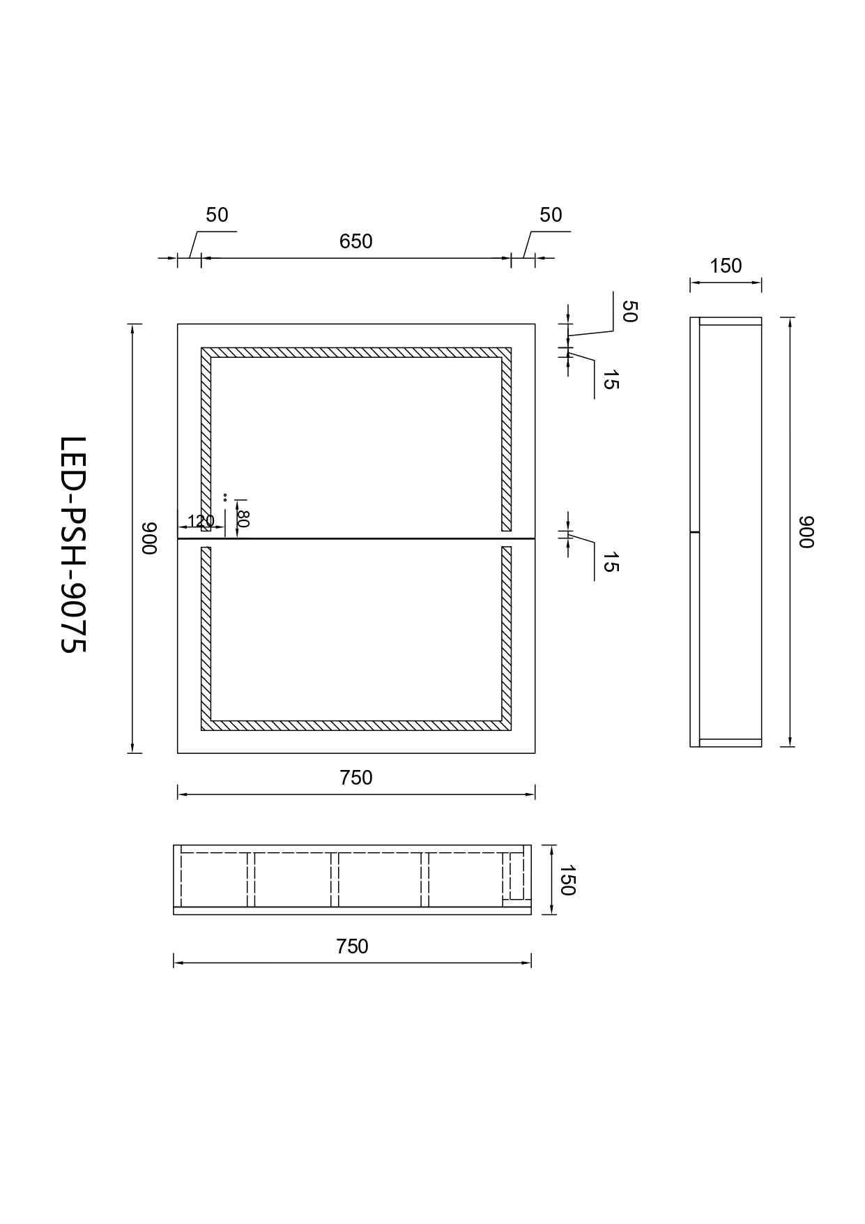 900mm Brighton LED Shaving Cabinet – Pencil Edge Mirror with Butterfly Doors in Natural Timber or Matt White