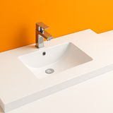 900mm Single Bowl Vanity Top – Gloss White Ceramic Basin with Tap Hole