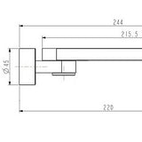220mm Bath Spout – Swivel
