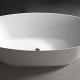 Alice 1700mm Freestanding Bath – Elegant Matte White Acrylic Soaking Tub