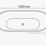 Alice 1500mm Freestanding Bath – Modern Oval Bathtub