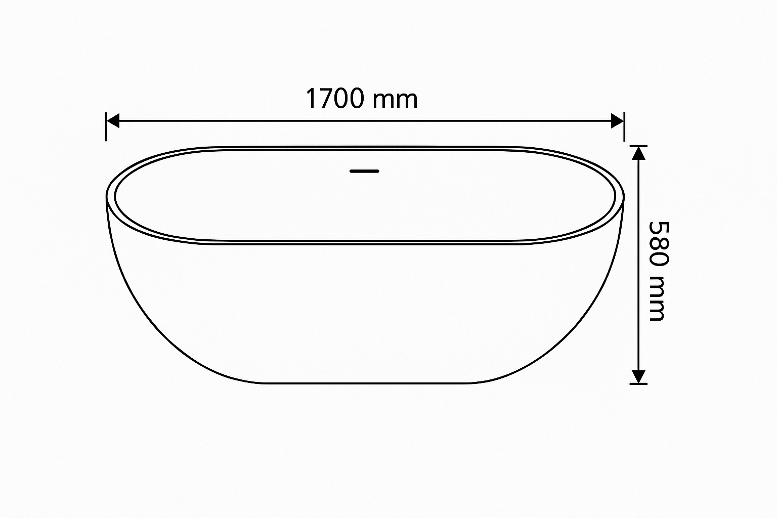 Alice 1700mm Freestanding Bath