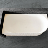 Anika 1500mm Back-to-Wall Freestanding Bath – Contemporary Fluted Acrylic Tub