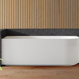Anika 1500mm Back-to-Wall Freestanding Bath – Contemporary Fluted Acrylic Tub