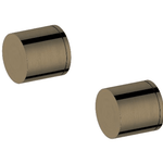 Antique Brass Double Round Taps JD-WS561F with 35mm cartridge, sleek design, and modern brass finish for contemporary bathroom installations.