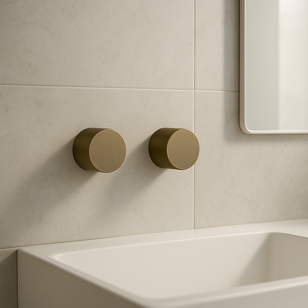 Seville Antique Brass Double Round Taps