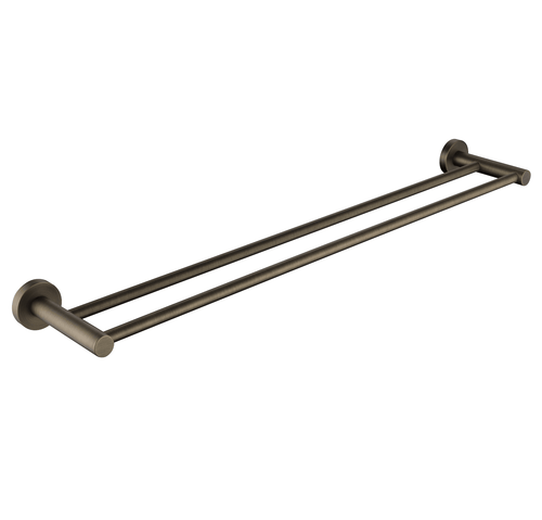 Seville Antique Brass Double Towel Rail 750mm