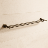 Seville Antique Brass Double Towel Rail 750mm