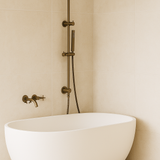 Seville Antique Brass Dual Shower Unit with Diverter