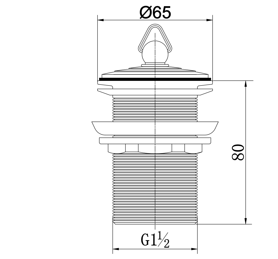 Seville Antique Brass Pop Up 40mm